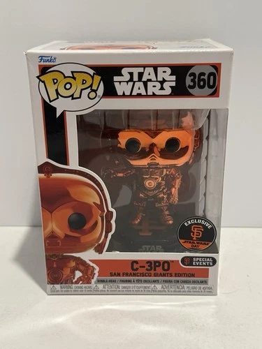Funko Pop! Star Wars: C-3PO #360 SF Giants Stadium Exclusive Orange Chrome