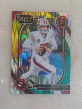 2024 Panini Select - Club Level Brock Purdy #226 Green & Yellow Shock Prizm