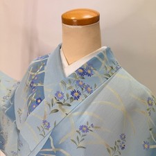 Komon sya summer Kimono Vintage Polyester Free Shipping LL size 5639