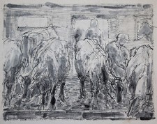 Aquarellierte Radierung , mit Bleistift Original signiert / Beschriftet