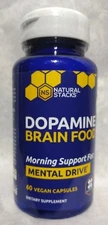 Natural Stacks Dopamine Brain Food Morning Support For Mental Drive   Ex 12/2027