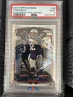 2014 Topps Chrome Football Tom Brady Blue Jersey Pulsar Refractor PSA 9