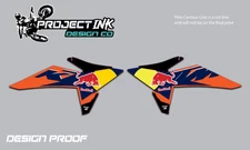 125/250/350/450Sxf - KTM REDBULL GRAPHICS SHROUD DECALS KIT 21mil Thick