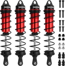 RC Shock Absorbers, 4PCS 130mm Car Rear Absorber Black red(long) x 4 