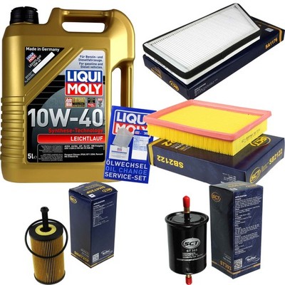 INSPEKTIONSKIT FILTER LIQUI MOLY ÖL 5L 10W-40 für Peugeot 206 CC 2D 1.6 16V