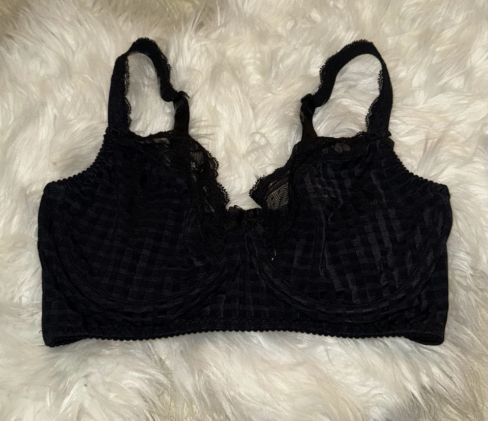 Prima Donna Madison 长线文胸 蕾丝无衬垫 UW 女式 英国 34E 黑色 0262126 — 第 2/4 张图片