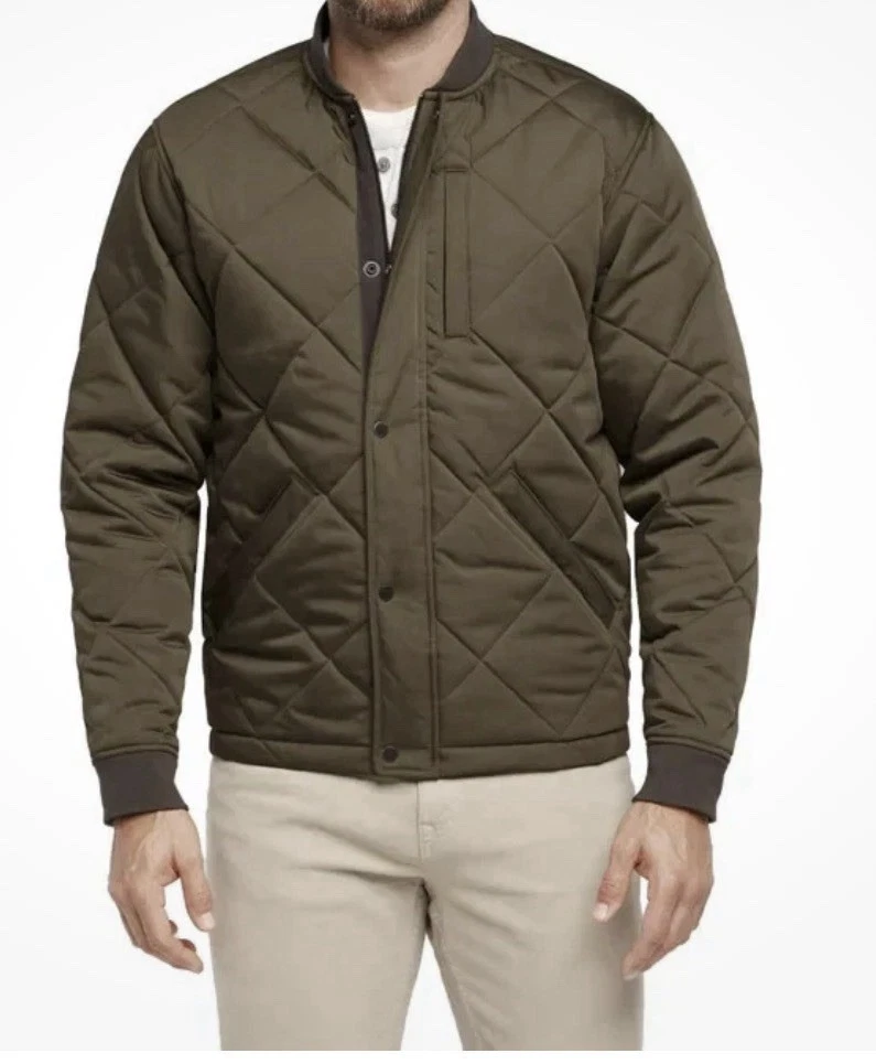 Banana Republic Diamond Quilted Olive Green Bomber Jacket Men’s Large NEW+TAGS
Opens in a new window