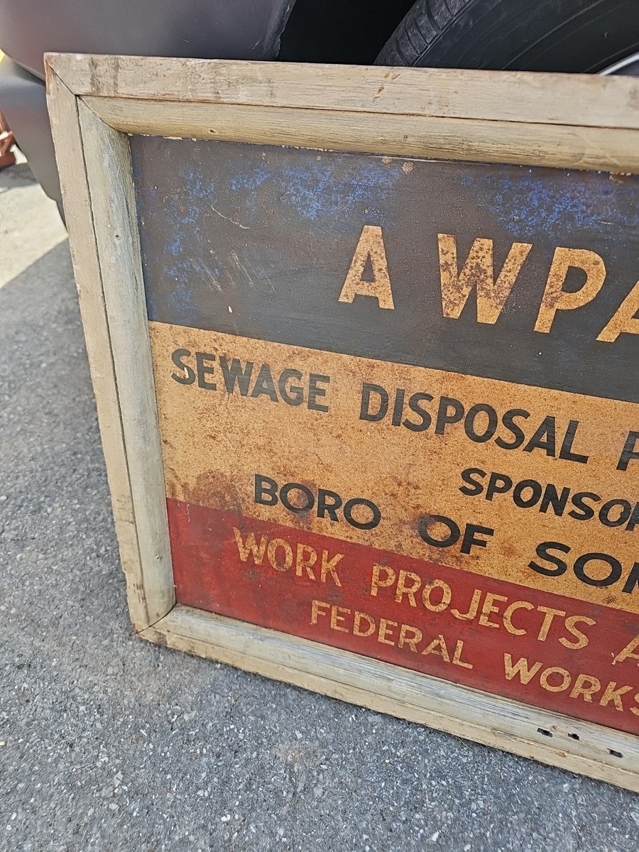3 Antique WPA Works Progress Administration 1940s Sewer