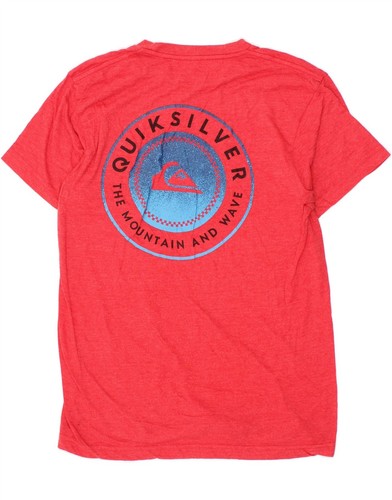Camiseta Top QUIKSILVER Para Hombres Calce Regular Gráfico Mediano Rojo Algodón CQ02 - Imagen 2 de 4