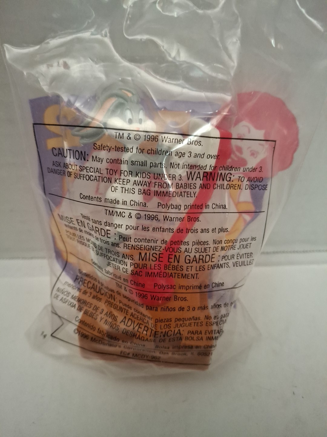 1996 McDonald's Space Jam Happy Meal Toy Bugs Bunny Looney Tunes #2