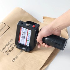 Handheld inkjet printer prints expiration date, QR code, batch number, barcode
