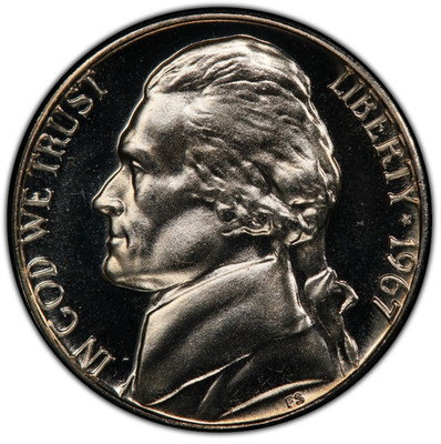 1967 S Special Mint Set Finish Jefferson Nickel 5C