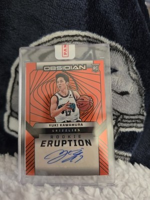 2024-25 Obsidian Yuki Kawamura RC Obsidian Rookie Eruption Orange Flood /99 Auto