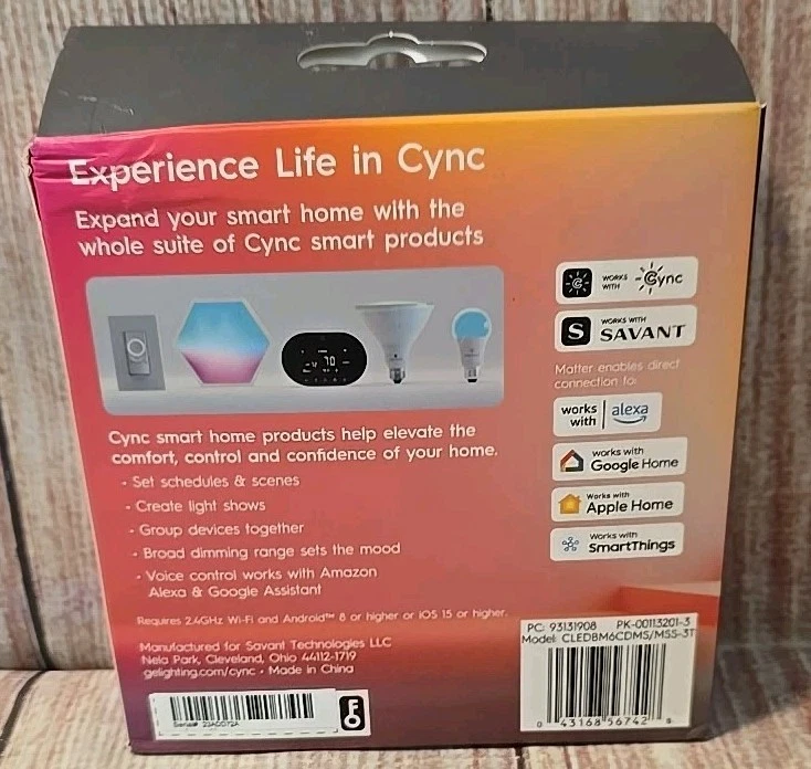 GE Smart LED Color Changing Bulbs, WiFi Compatible with Alexa & Google Home, NEW - Image 2 of 4