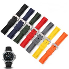 22 24 26 mm Silicone Rubber Watch Band For PANERAI PAM Diver Strap With Buckle