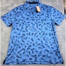 Nike Men's Tour Dri-FIT Golf Polo Shirt Size XL FD5739-402 Blue Design