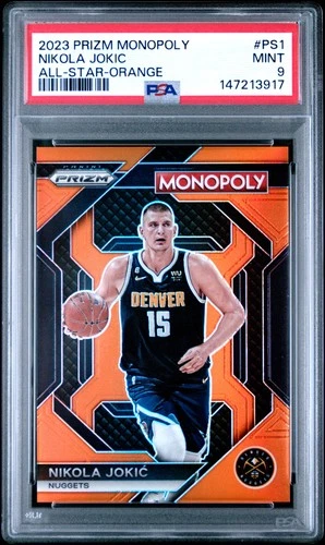 2023 Panini Prizm Monopoly Basketball Orange Nikola Jokic #PS1 SGC 9