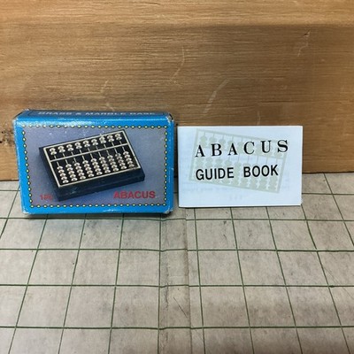 Vintage Mini Abacus Paperweight Brass Marble Chinese Calculator
