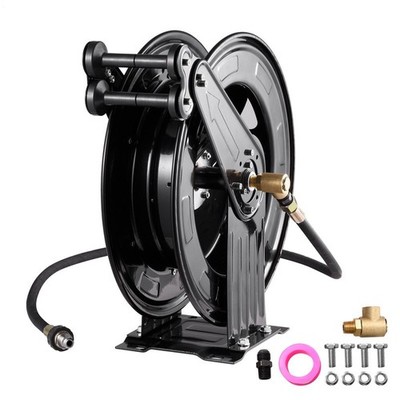 Auto-Retractable Washer Hose Reel for 0.59''x50ft High Pressure Washer Hose Reel