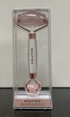 Beauty Bio Rose Quartz Crystal Roller Face/Eye/Body Roller - New In box