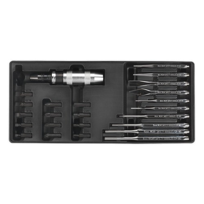 #ad Sealey Tbt18 Tool Tray With Punch And Impact Driver Set 25Pc GBP 96.98