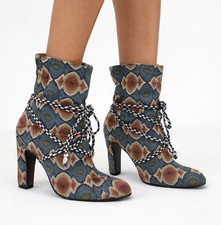Rare 60s/70s Tapestry Boots Chelsea Cobbler US 8.5 Boho Retro Designer Festival