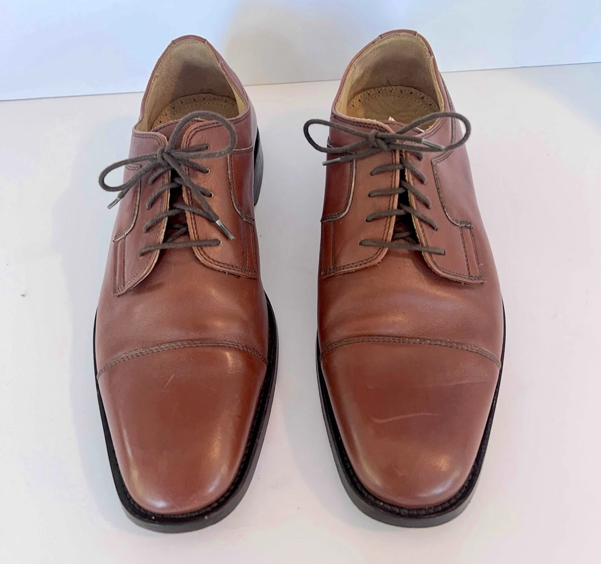 Vintage Brown  Bostonian Crown Windsor 9 D/B Leather Wingtip Oxford Dress Shoes Bostonian Brown Dress Shoes Crown Windsor for Men for sale  main image 4