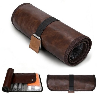 DHSUN Men's Toiletry Travel Bag, Bathroom Bag For Traveling，Large Brown 