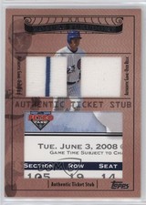 2009 Ticket To Stardom Stubs Plus Memorabilia Dual 62/90 Kosuke Fukudome 3g6