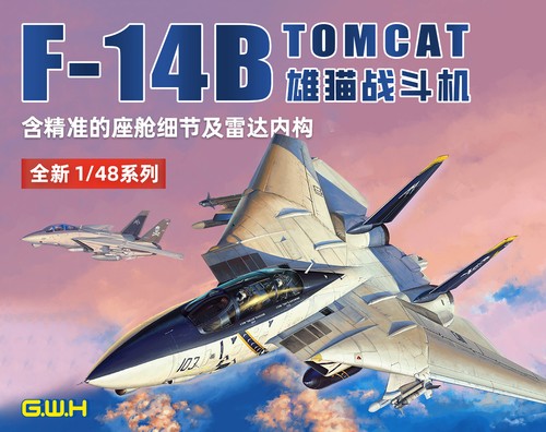 Great Wall Hobby L4828 SCALA 1/48 F-14B TOMCAT FIGHTER MODEK KIT - Foto 2 di 8