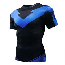 Nightwing Dick Grayson Compression Long-Sleeve Shirt from Teen Titans, Batman