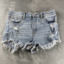 Eunina Shorts Women's Medium Lulu High Rise Cut Off Shortie w/Stretch