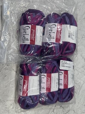 Premier Yarns Starbella Bulky Yarn Plum Preserves BELLA 269 6 Skeins 100g Mixed 
