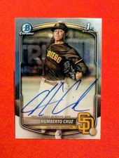 🔥Humberto Cruz Auto -2025 Bowman Chrome Prospects Autographs  #CPA-HC Padres