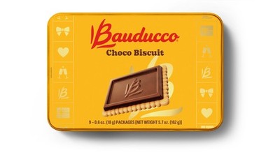 Bauducco Choco Biscuit Cookies Gift Tin   Crispy 5.7 oz (Pack of 9) 