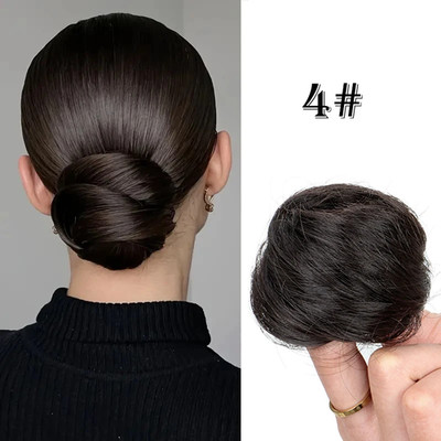 Eleganter Kunsthaardutt für Frauen weich bequem Chignon Style elastisch Rubb
