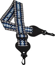 PERFORMANCE PLUS WOVEN TAPESTRY MIDNIGHT SKY BLUE HOOTENANY BANJO STRAP GS7-BL