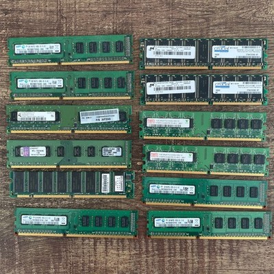 Konvolut 12 versch. RAM Speichersticks, verschiedene Typen 2GB 2GB 512MB. Siehe Fotos