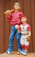 Father & Son Baseball Miniature Figure for your Model Train / Modeling Dioramas
