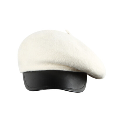 Cappello Retrò A Forma Di Tamburello In Lana – Basco Francese, Taglia 55-56 Cm, Per Donne, Elegante Per Feste E Inverno