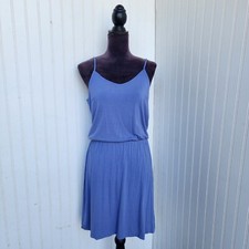 NWT Gap Womens Blue Casual Tank Dress Sleeveless Stretch Rayon Pockets Sz S
