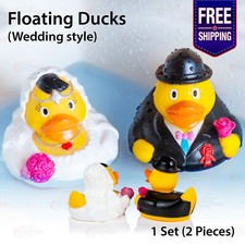 For 3 Years Kid Bath Time Fun Cute Floating Wedding Rubber Duck Couple Toy Gift