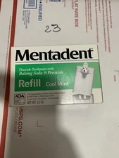 Mentadent Toothpaste Cool Mint 1 Refill 5.25  Oz Discontinued
