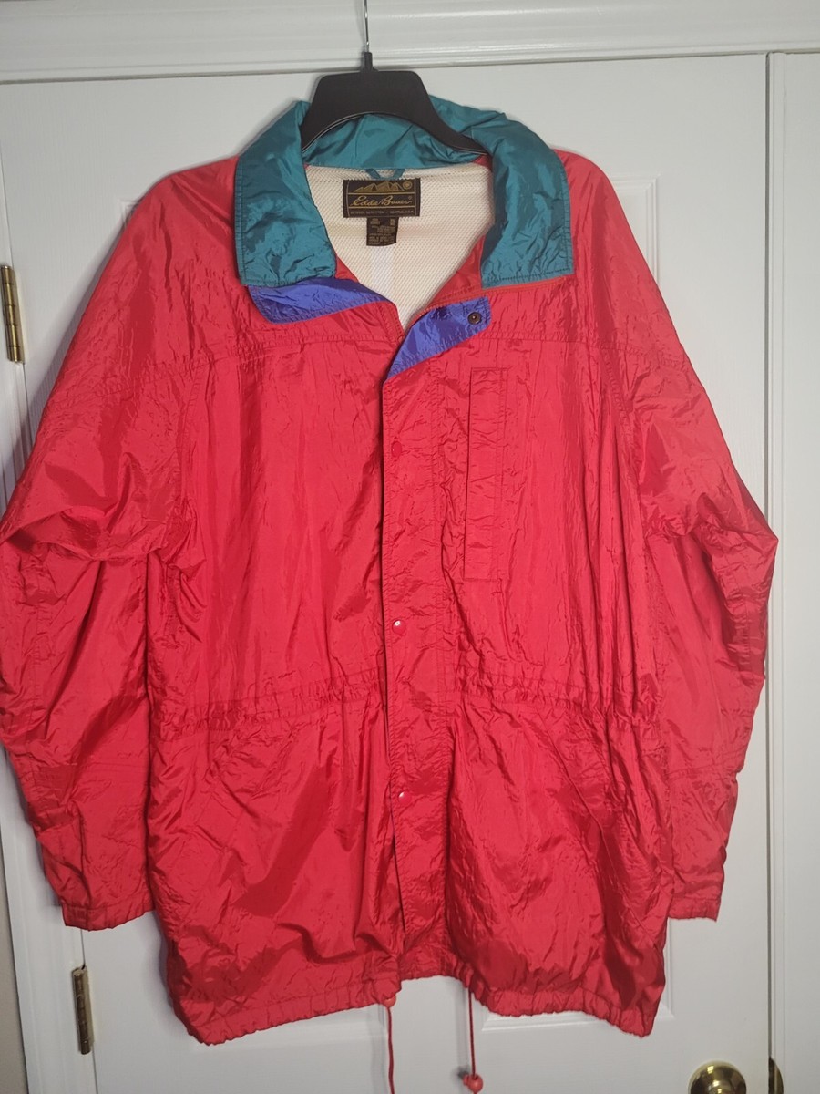 VTG 90s Eddie Bauer Teal Gore-Tex Rain Coat Jacket