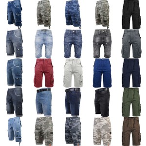 mens crosshatch denim cargo shorts