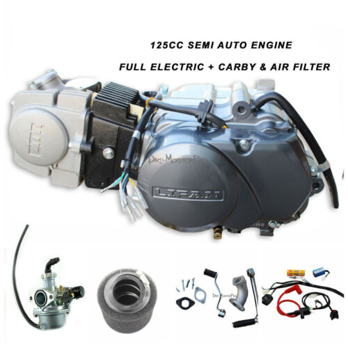 LIFAN 125cc 4 up Semi Auto Kick Star Engine Motor Set  PIT PRO TRAIL DIRT BIKE - Picture 1 of 11
