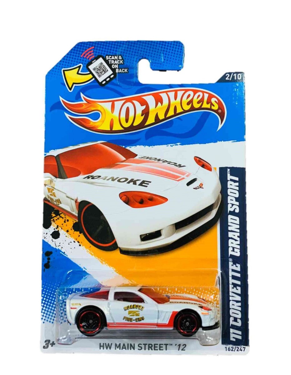 Hot Wheels 2011 Corvette Grand Sport Roanoke Fire Ems White 162