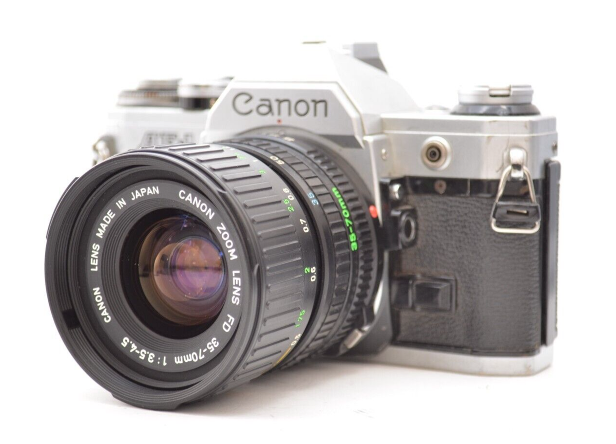 稼働品】 キヤノン Canon AE-1＋35-70mm 1:1.35-4.5 Mint】Canon AE-1 Silver Film Camera New FD 35-70mm F/3.5-4.5 Lens