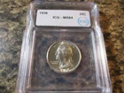 1936 WASHINGTON QUARTER ICG MS64    3001
