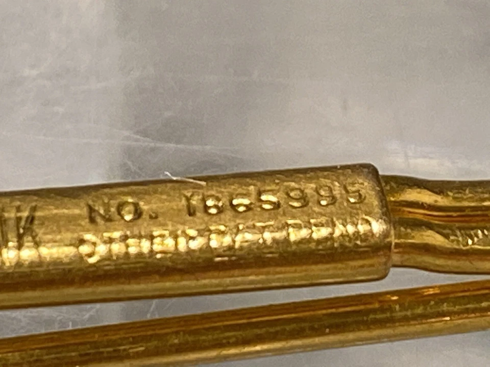 American Swank галстук зажим с бриллиант инкрустированный инициалы чтения «JMK» украшение - Изображение 4 из 4